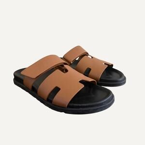 Size 43 - Hermès Men's Chypre Sandal Smooth Calfskin Natural